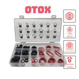 Hộp gioăng sim cao su van ống nước phớt dầu chịu nhiệt, vòng đệm đỏ giấy 141PC OTOX