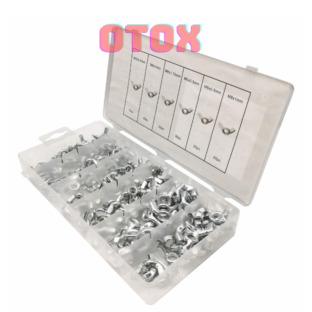 Hộp đai ốc 2 cánh vặn tay 150pc OTOX - Ảnh 2
