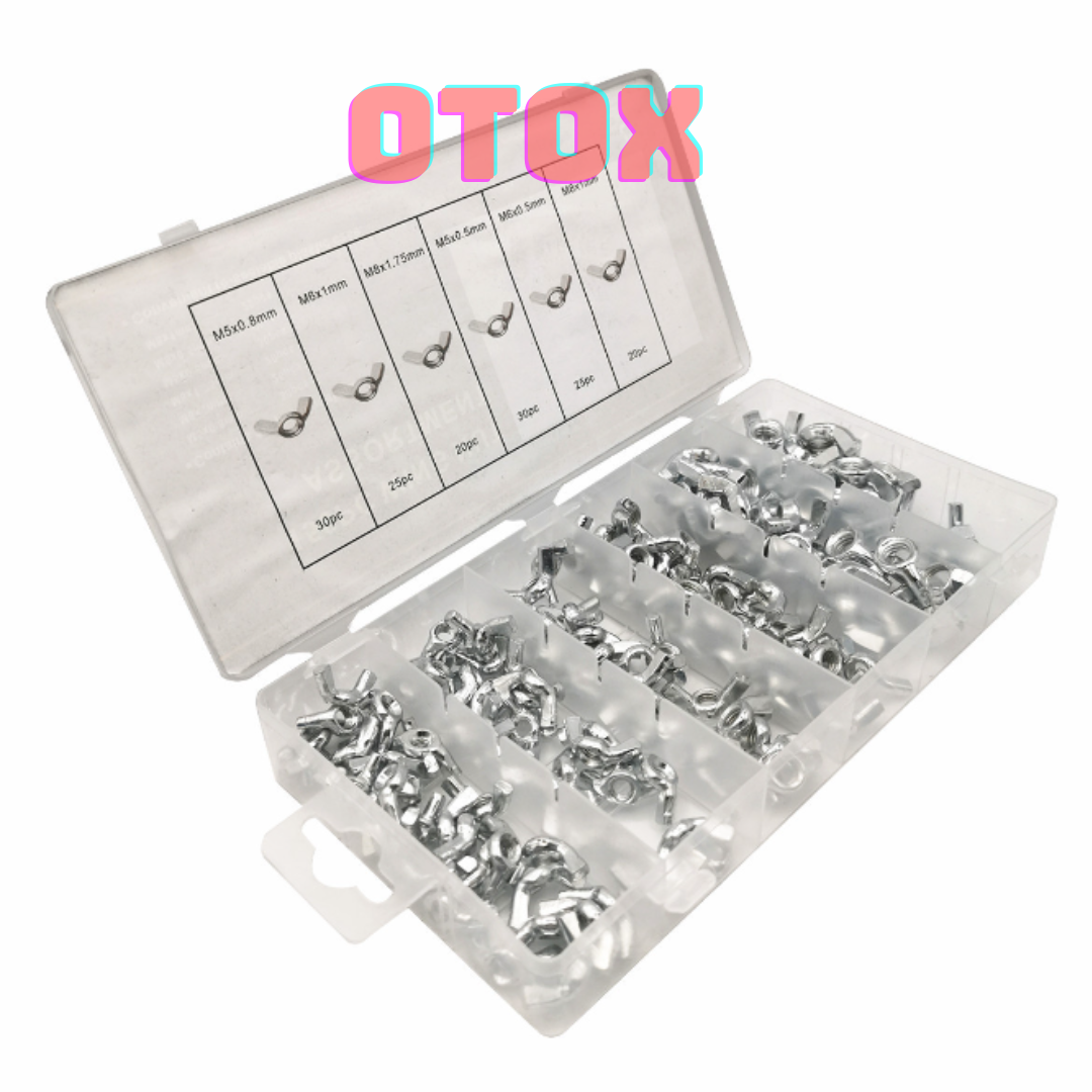 Hộp đai ốc 2 cánh vặn tay 150pc OTOX - Ảnh 3