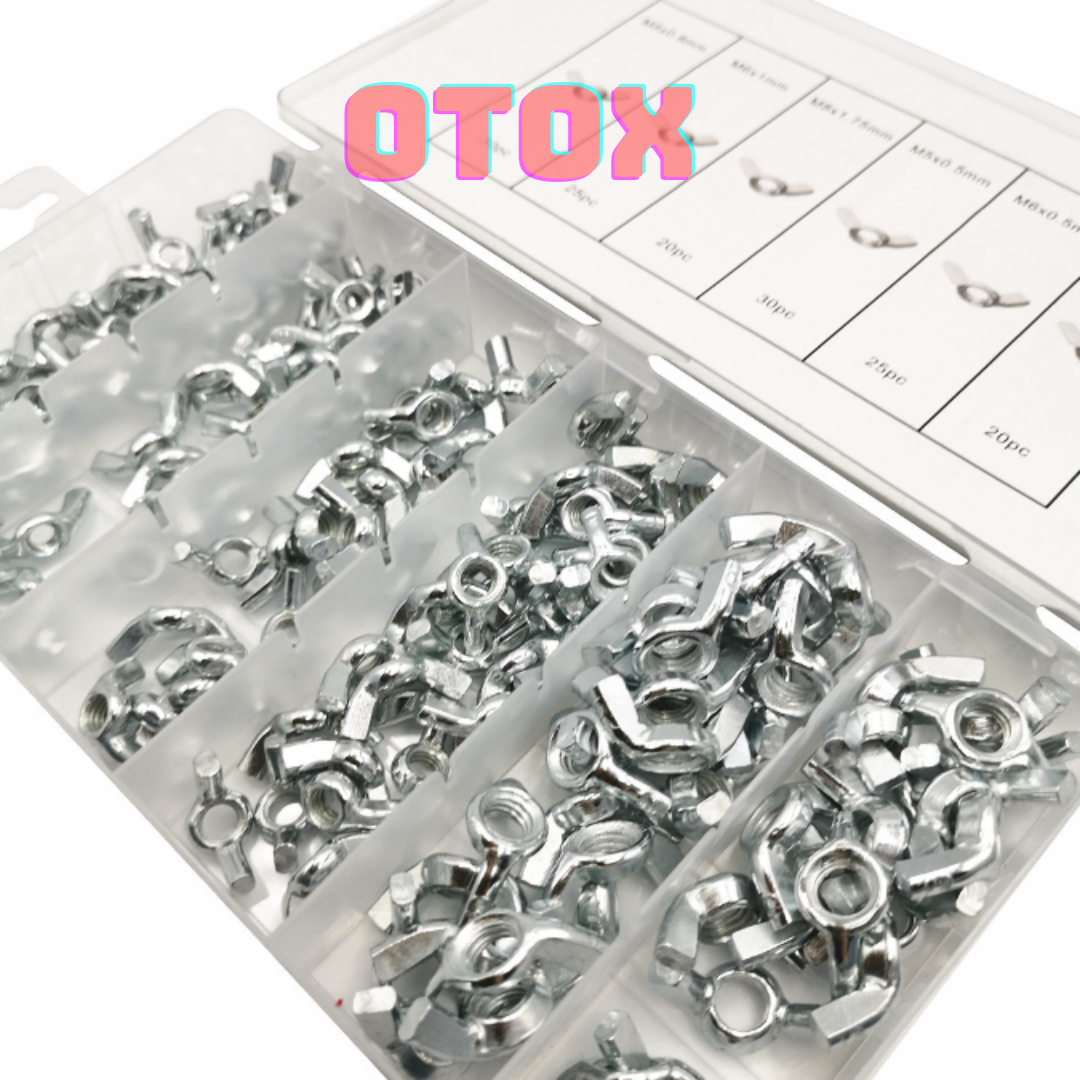 Hộp đai ốc 2 cánh vặn tay 150pc OTOX - Ảnh 4